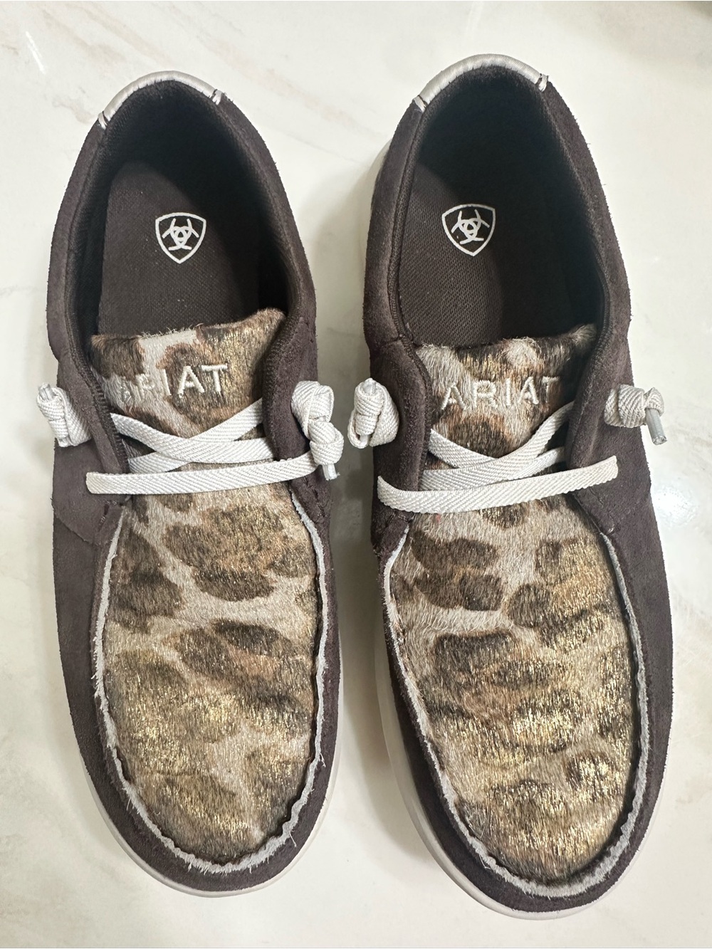Ariat women's Brown Leopard-Print Casual Sneakers in size 9
